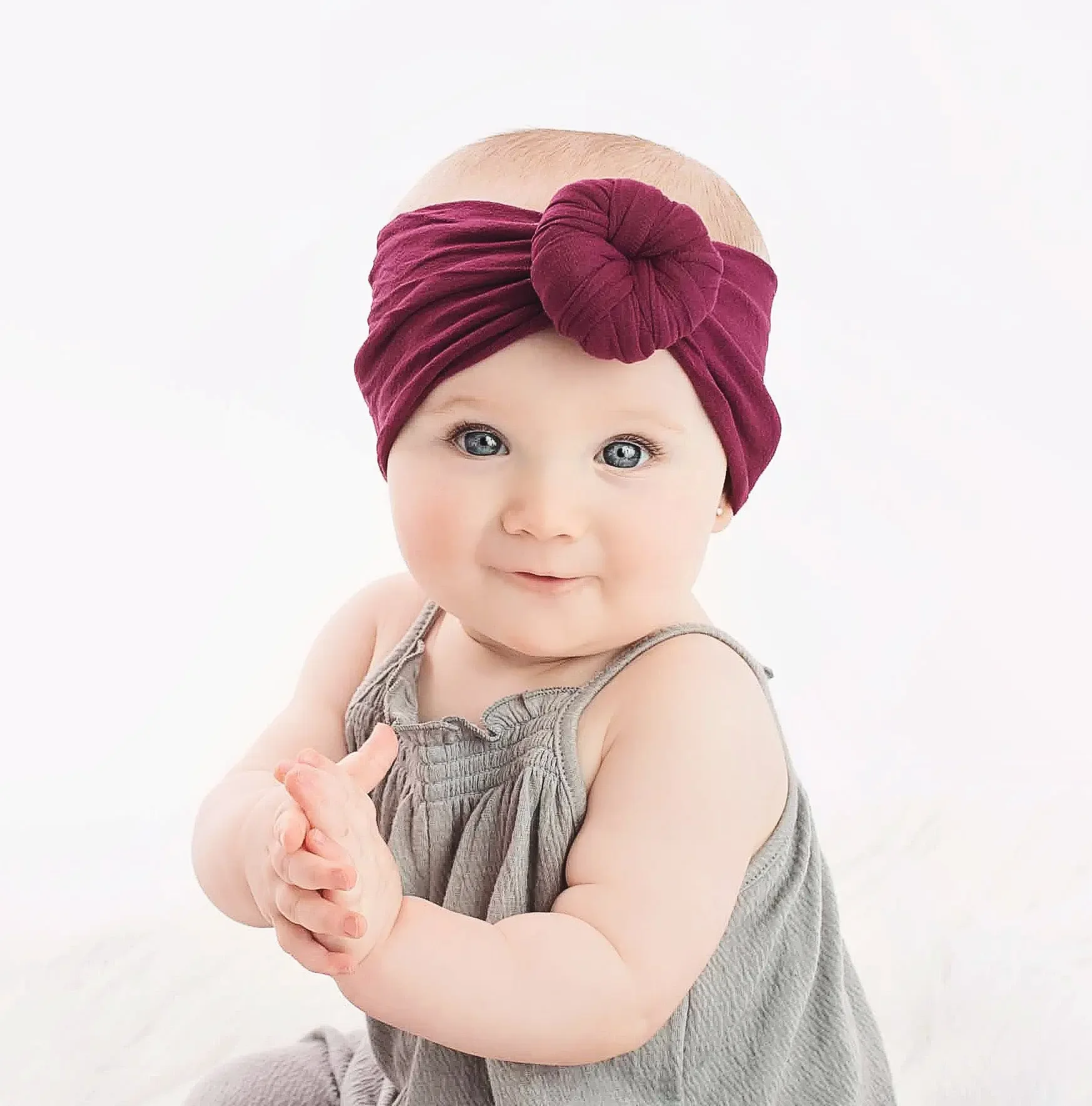 

Multitrust Brand Solid Toddler Girls Kids Baby Big Bow Hairband Headband Stretch Turban Head Wrap 0-6Y Dropshipping