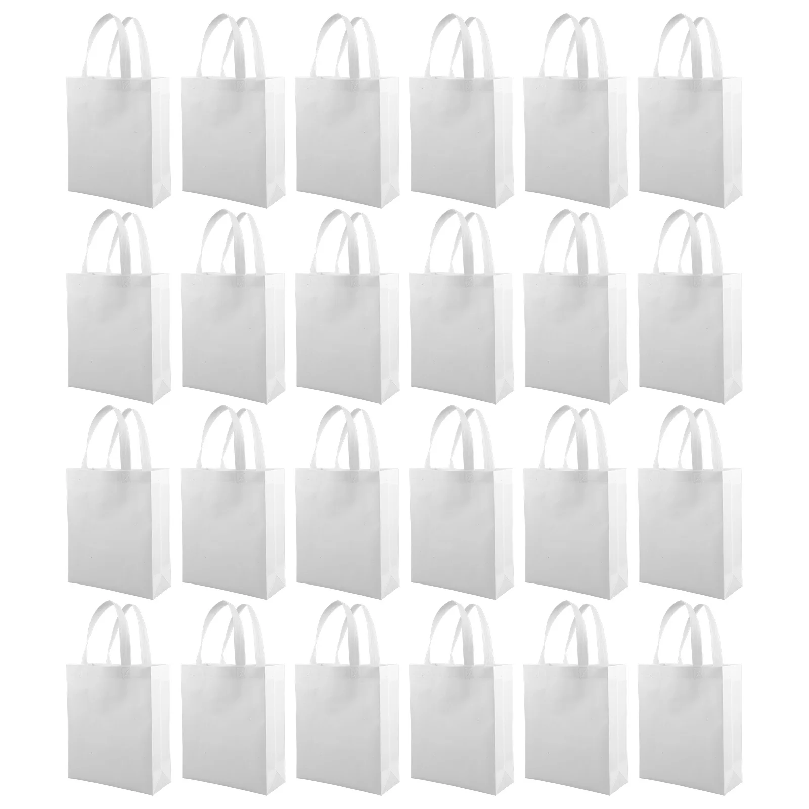 

30pcs Non-Woven Shopping Bags Reusable Grocery Tote Foldable Portable Carry Bag For Home Travel Outdoor Large Capacity Handles