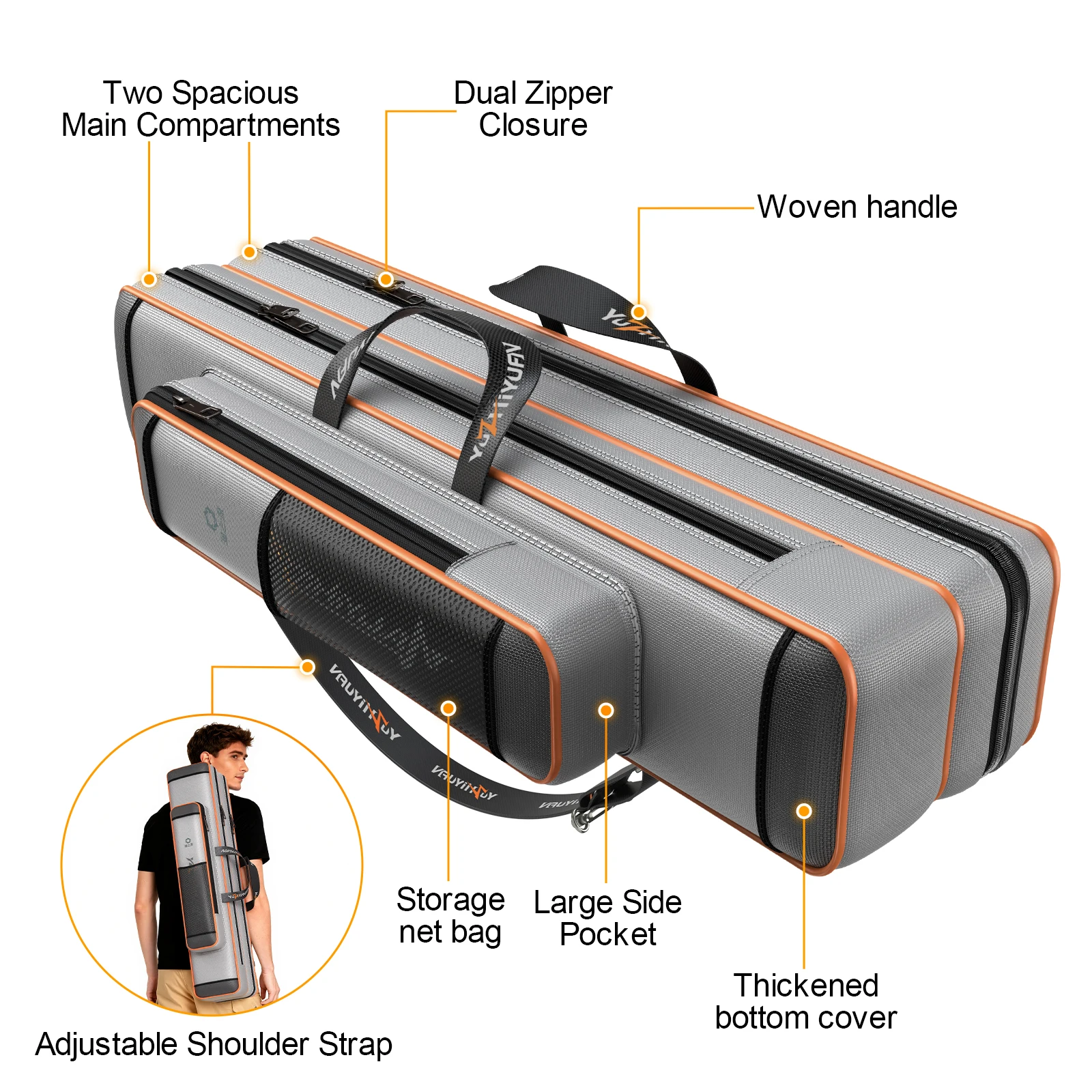 

Fishing Tackle Bag, Durable Waterproof Fishing Gear Bag Portable Outdoor Storage Bag for Anglers