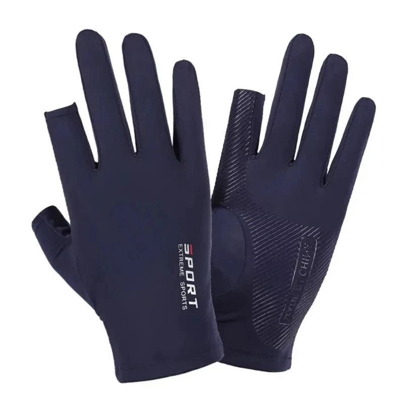 AliExpress NONE Ice Silk Halffinger Cycling Gloves for Men and Women Outdoor Sports Fitness Driving Fishing Highelastic Comfortable