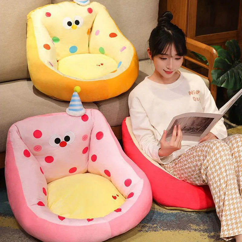 Ins-Style Big-Eye Dot Printing Lazy Tatami Mat Cartoon Soft Home Cushion Futon for All Seasons Children Bay Window Bedroom Decor
