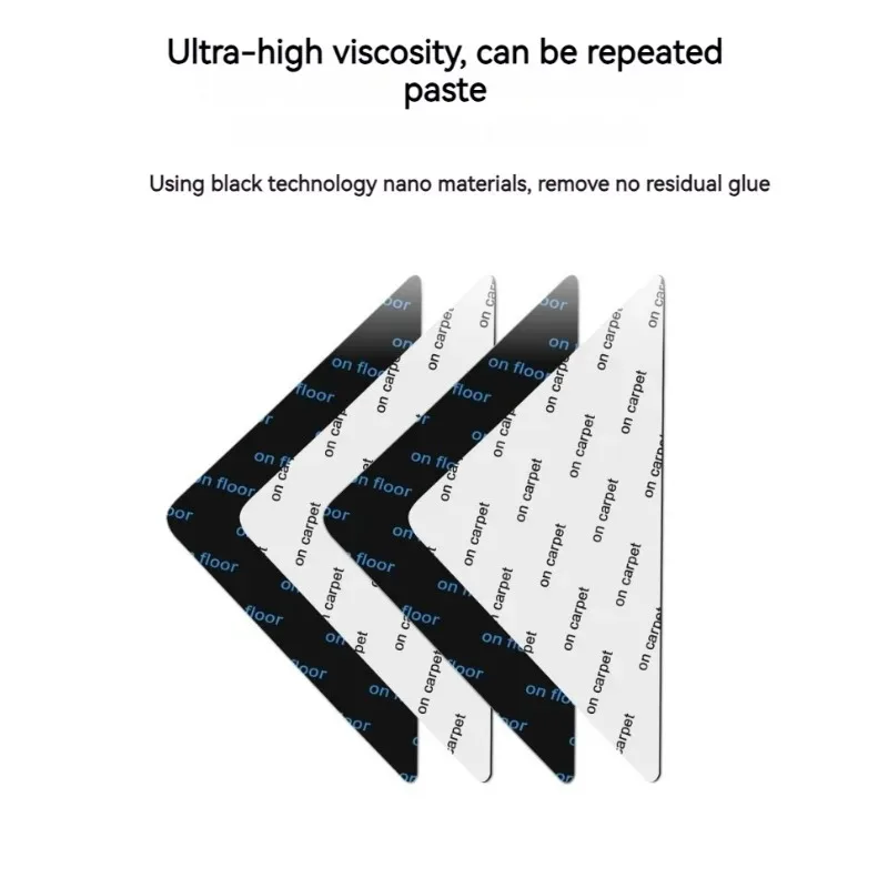 4PCS Nano PU Self-adhesive Carpet Anti-slip Triangular Carpet Patch Household Floor Mat Fixed Patch Washable and Reusable