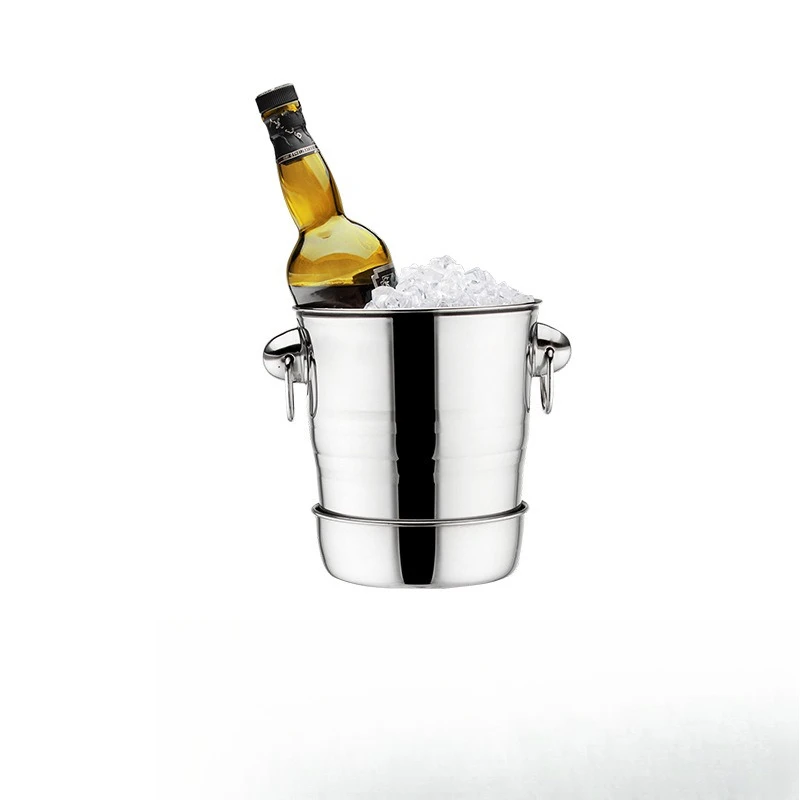 

Stainless steel commercial ice cube high-end champagne bucket, high-value dining bar ice wine bucket