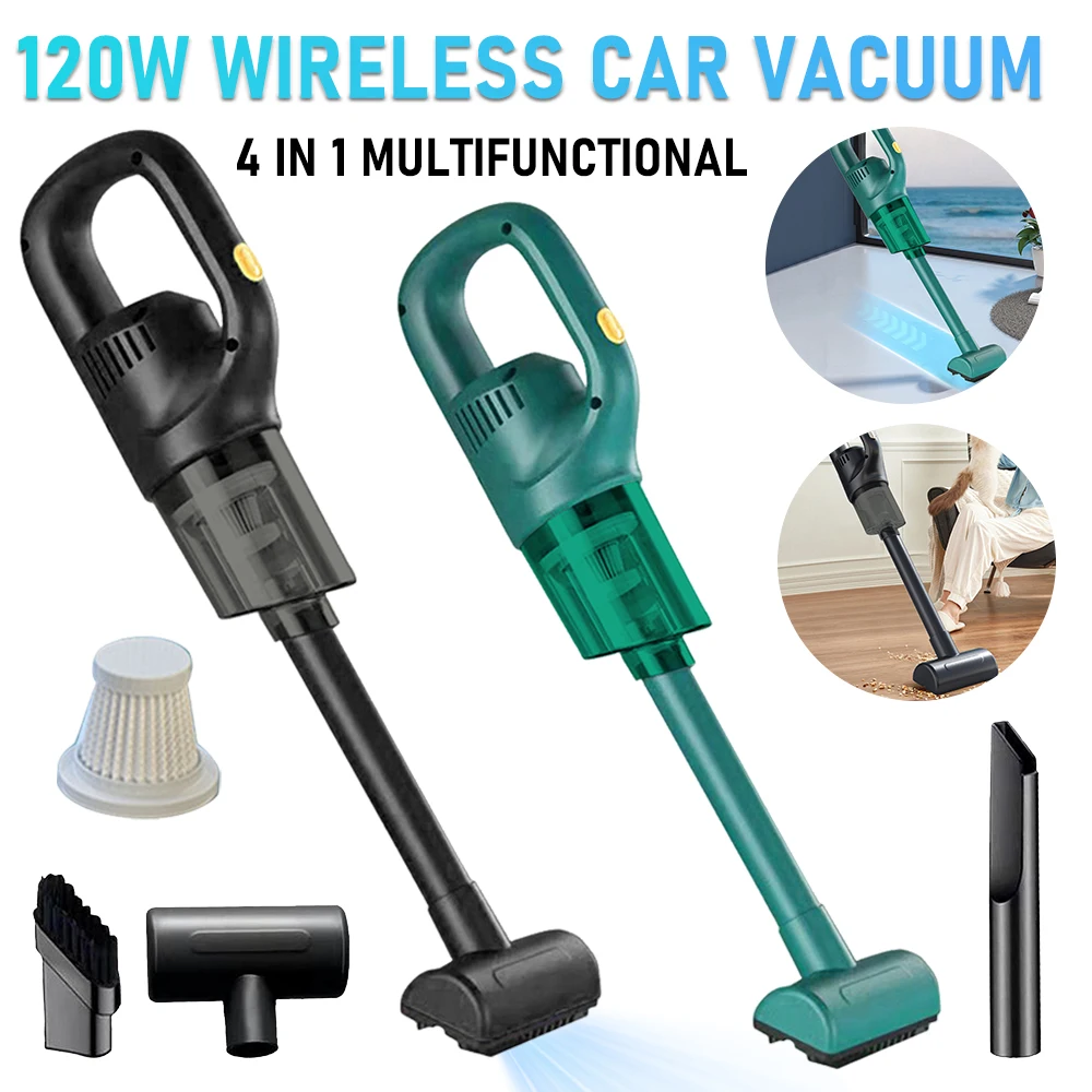 120W Vehicle Air Dust Collector 50000PA Powerful Vacuum Cleaner 2000MAH Wireless Car Vacuum Cleaner Portable Cleaning Machine