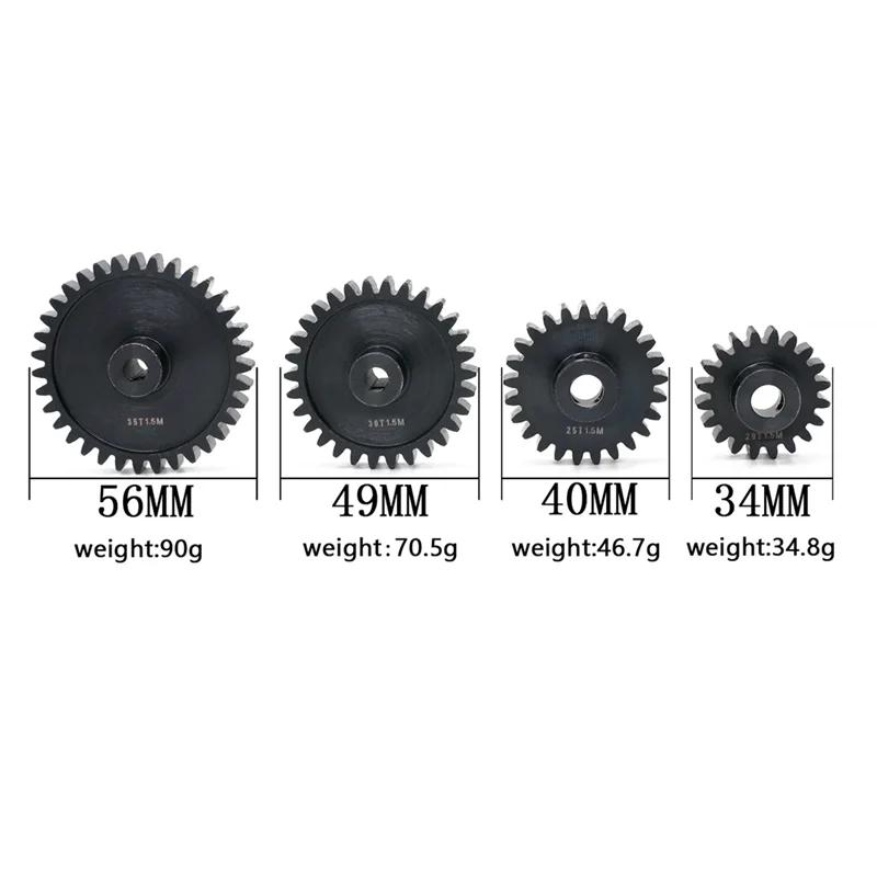 CNC 45 HD Steel 1.5Mod 25T 35T Pinion Gear Spur Gear Set for 1/5 Traxxas X-Maxx XMAXX RC Car Upgrade Parts