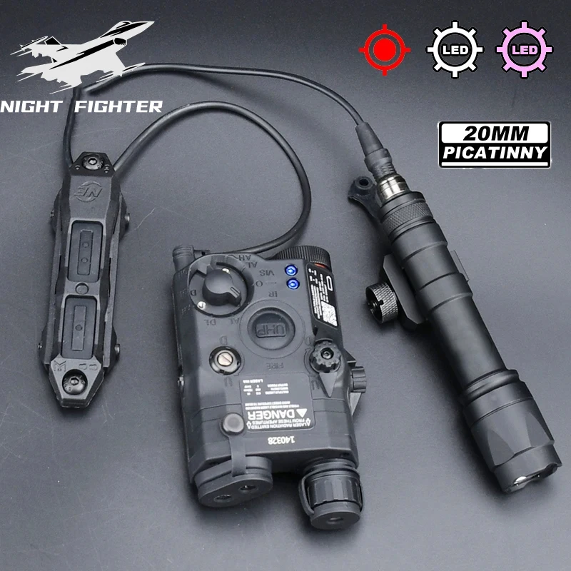 

WADSN PEQ15 Red Dot Laser Aiming IR Battery Box M300 M600 Flashlight Tactical Dual Control Remote Switch Fit 20mm Rail