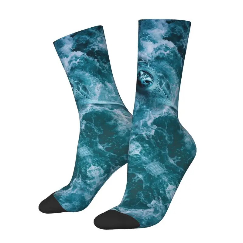 

Cool Print Sea Turtle Watercolor Art Socks for Women Men Stretchy Summer Autumn Winter Ocean Lover Crew Socks