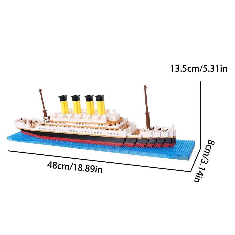 Zestaw klocków konstrukcyjnych Titanic gigantyczny chłopiec dziewczynka puzzle model statku wycieczkowego