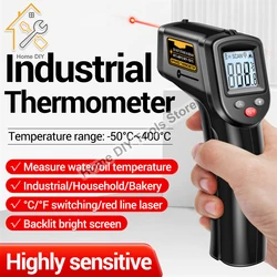 TH201 Podręczny pistolet do pomiaru temperatury na podczerwień-50 ~ 400 ℃ Czujnik laserowy IR Termometr Termometr VA Screen Meter Pirometr Narzędzie