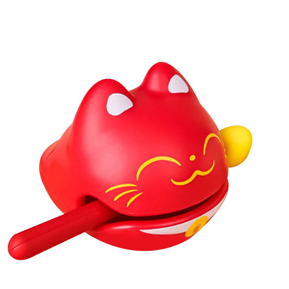 

Wooden Fish Percussion Toy Round Funny Office Relaxing Red Small Temple Block Musical Instruments Cartoon Design