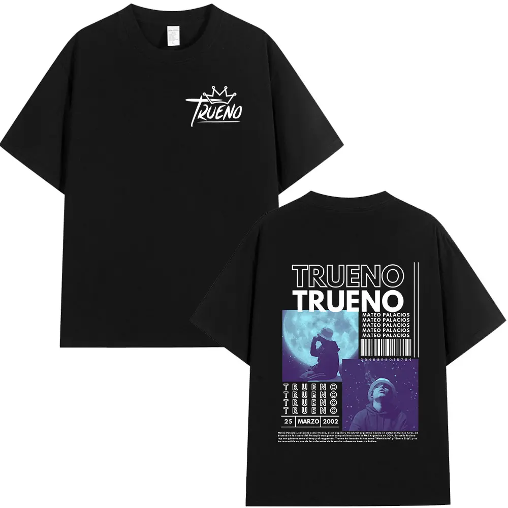 Rapper Trueno Album Graphic T Shirts Mens Women Clothing Hip Hop Fashion Oversized Short Sleeve T-shirt Casual Cotton T-shirts