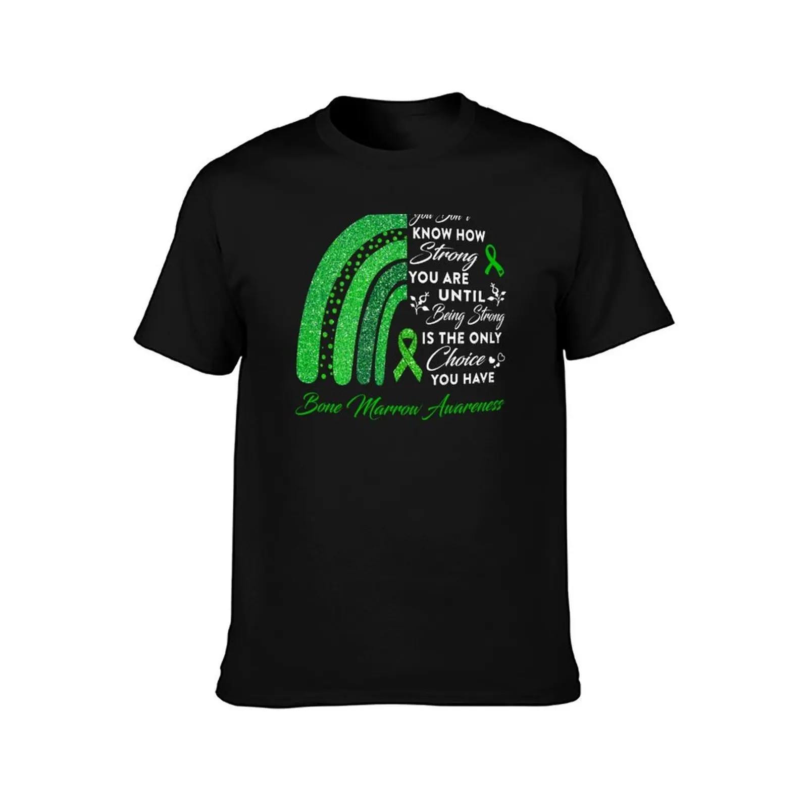 You Don't Know How Strong You Are Rainbow Bone Marrow Awareness T-Shirt, Summer Casual Cotton Tee, Oversized Streetwear Tops