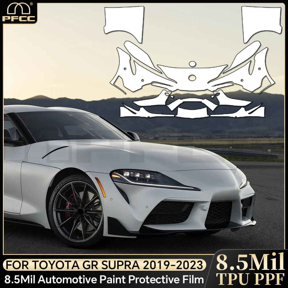 

For Toyota GR Supra 2019-2023 Car Paint Protection Film PPF Pre-cut Transparent Body Sticker Kit Anti-scratch 8.5mil TPU