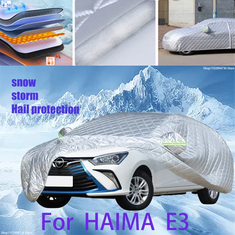 

For HAIMA E3 Outdoor Cotton Thickened Awning For Car Anti Hail Protection Snow Covers Sunshade Waterproof Dustproof