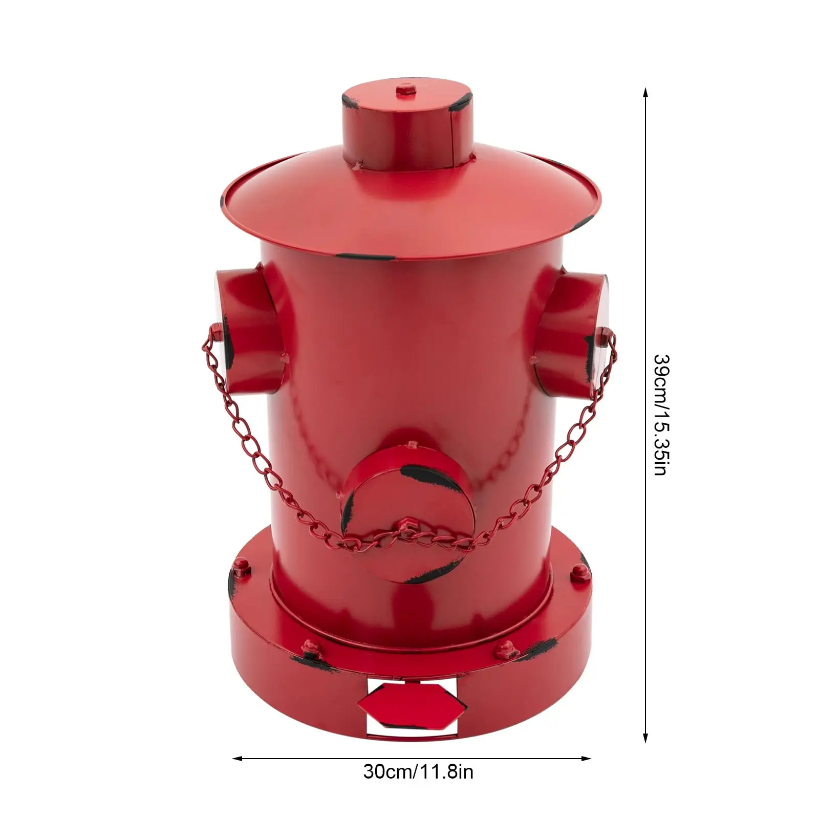 سلة قمامة ريترو مع غطاء، داخلي وخارجي 11.8 * 15.35 في صندوق نفايات مع دواسة، لحديقة الحديقة (أحمر)