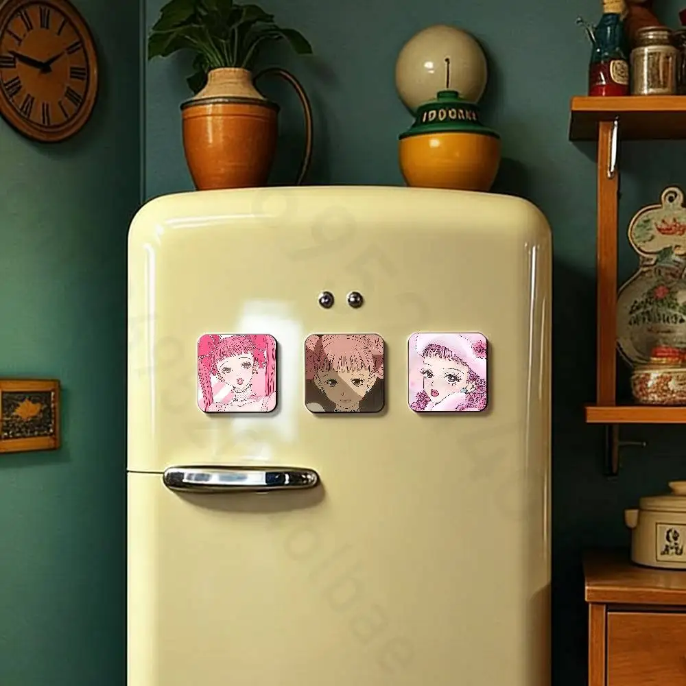 Miwako P-Paradise K-Kiss Fridge Magnets Round Magnetic Refrigerator Decoration Memorial Gifts Wedding Favors