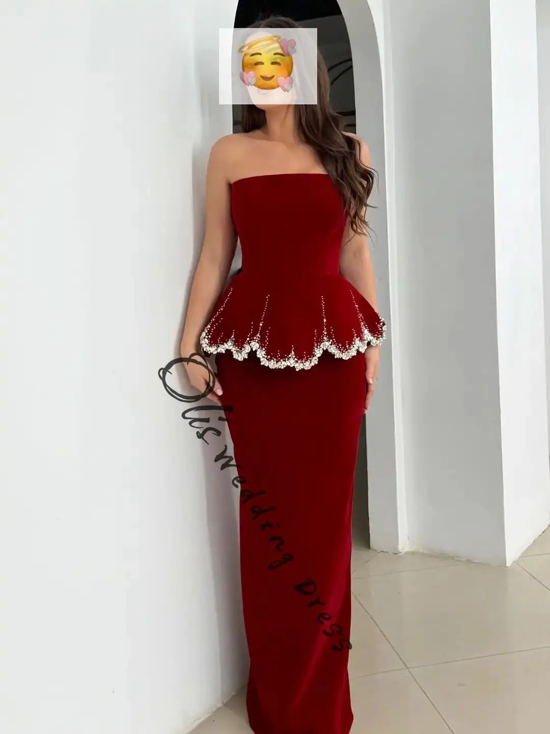 

customized Straight Prom Dresses Sleeveless Strapless Beading Floor Length Party Dresses Formal Evening Dresses