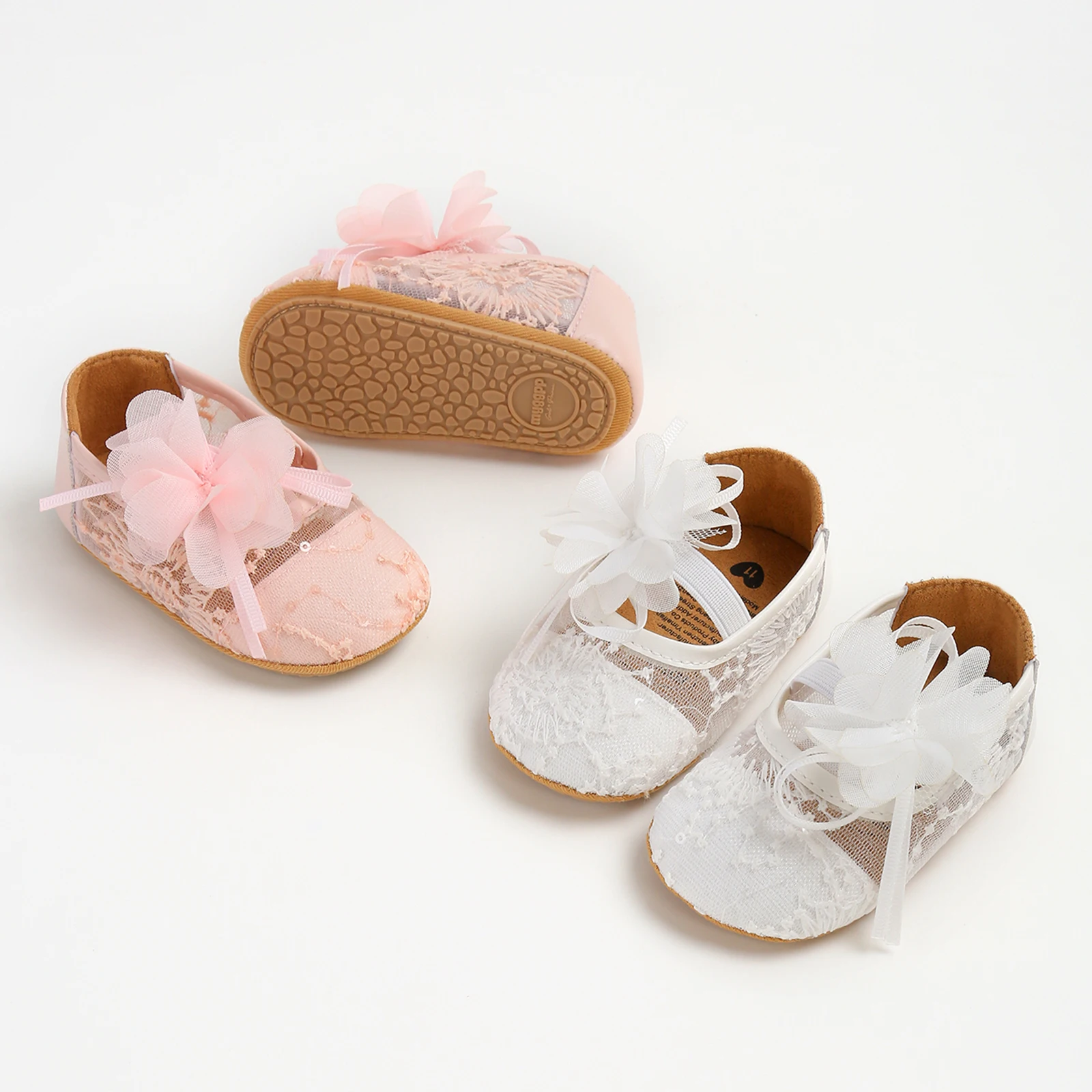 

VISgogo Baby Girl Mary Jane Shoes Flower Close Toe Non-slip Soft Sole Walking Shoes Cute Princess Shoes