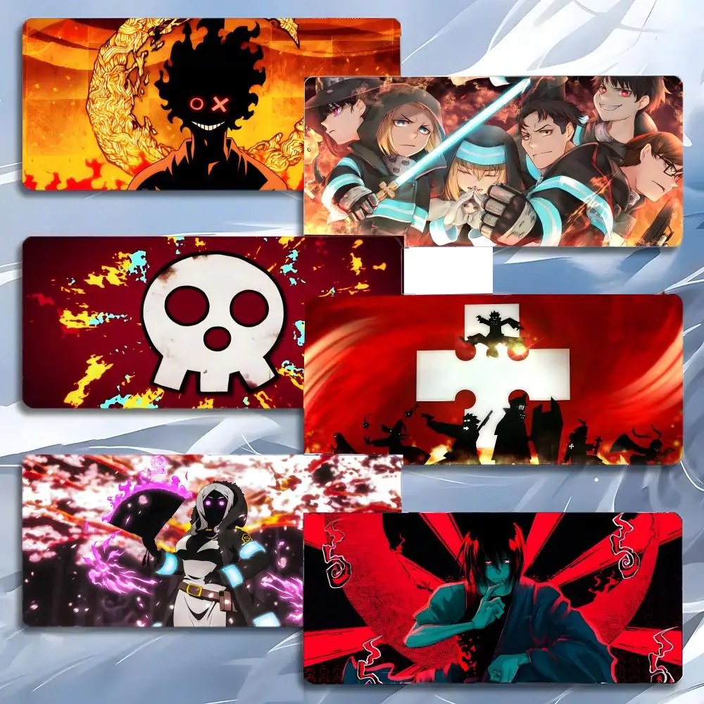 anime action F-Fire Force Mouse Pad Mousepad Large Gaming LockEdge Thickened PC Table Desk Mat