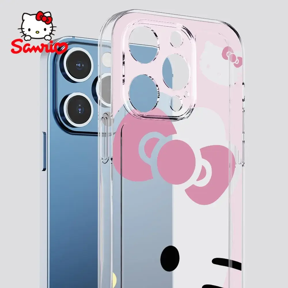 

Sanrio Kt Phone Cases Iphone 16/15/14/13/12/11/x/xs/xs Max Girl Iphone 16 Promax Case Kitty Cat Kawaii Accessory Toys