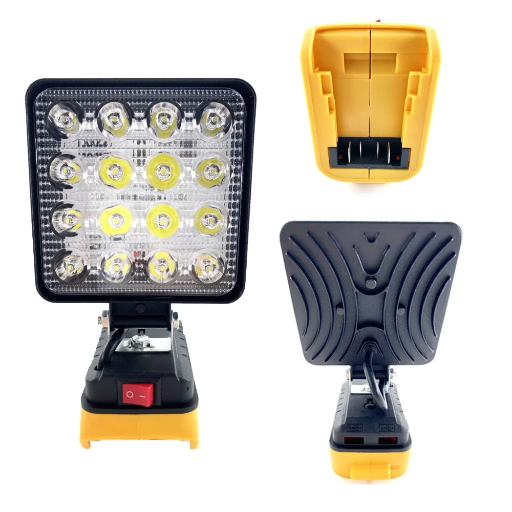 18V LED Lamp Work Light For Makita For DeWalt For Milwaukee Outdoor Lighting Work Lamp Camping Emergency Flood Lights Flashlight