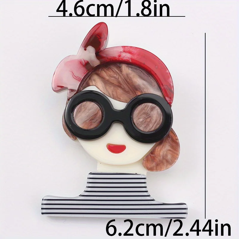 Fashion Acrylic Girls brooch clothes pin badge jewelry