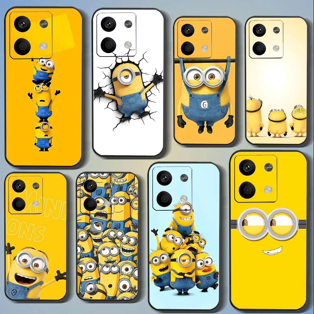 Movie Funny M-Minions Phone Case For Xiaomi 11 Redmi Note 11 5G 8T 9A 9 10T Note8Pro Note9 12SUltra Black Case