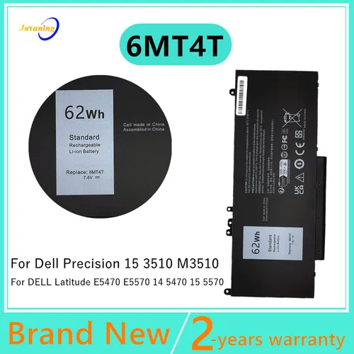 6MT4T 7,6 V 62Wh batería del ordenador portátil para Dell Precision 15 3510 M3510 para Latitude E5470 E5570 14 5470 15 5570 7V69Y TXF9M 79VRK
