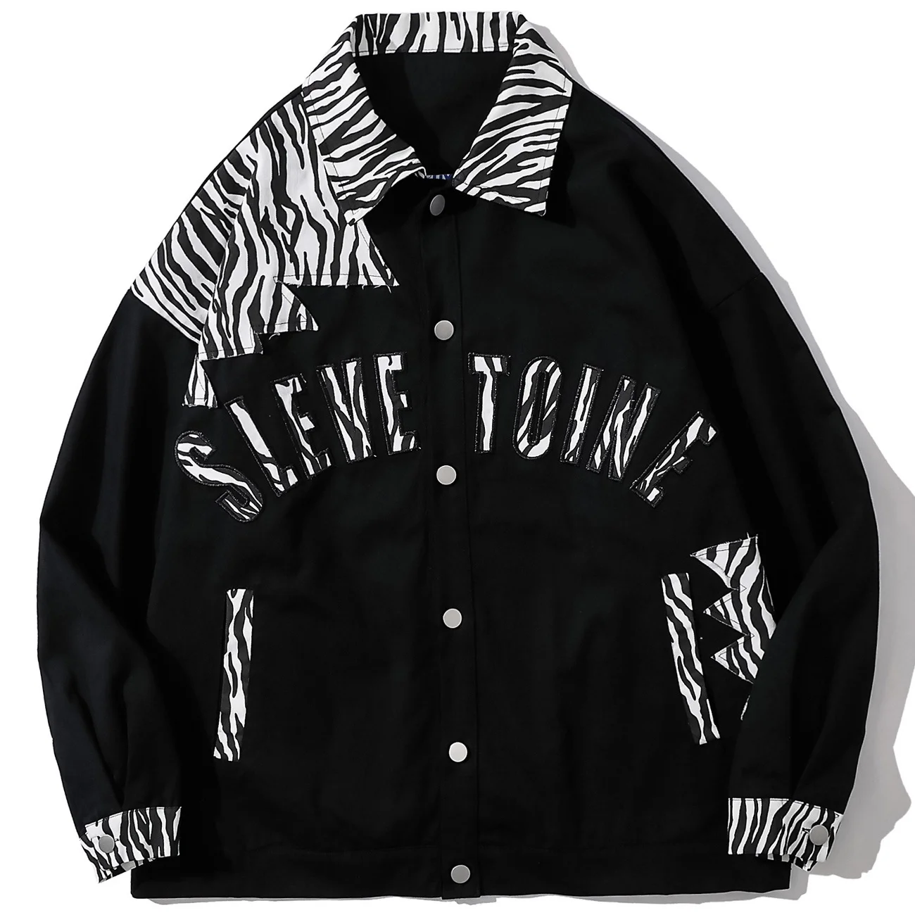 Jacket Zebra Coat Men Women 2022 Autumn Hip Hop Long Sleeve Tops Male Casual Oversize Streetwear Korean Fashion Clothes