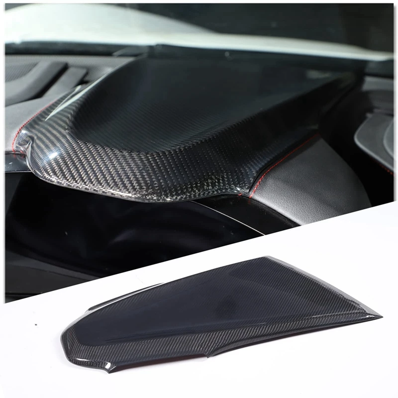 1 PCS Dash Instrument Panel Cover Dashboard Trim Accessories (Without HUD) Carbon Fiber For Chevrolet Corvette C8 2020-2024