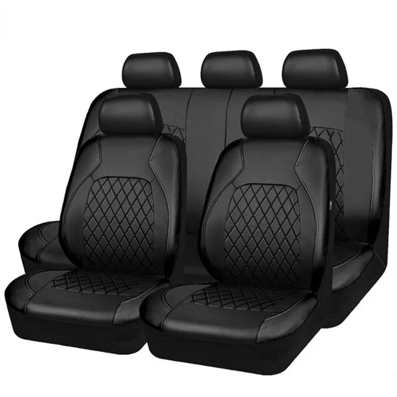 

Universal Car Seat Cover Set PU Leather Full Surrounded Cushion Protector Pad Anti-Scratch Fit Sedan Suv Pick-up Seat Cushion