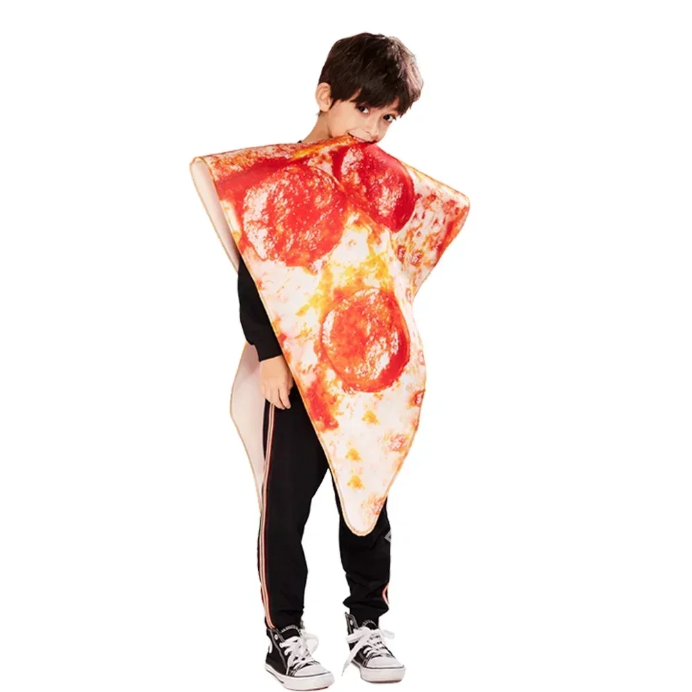 Adult Funny Pizza Costume Halloween Food Cosplay Family Group Outfits Carnival Easter Fancy Dress