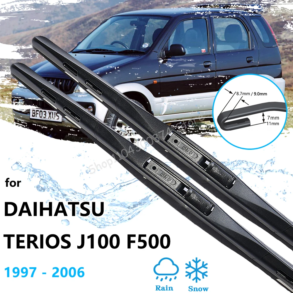 

For Daihatsu Terios Taruna Toyota Cami J100 F500 1997~2006 Front Rear Wiper Blades Brushes Set Auto Window Windscreen Windshield