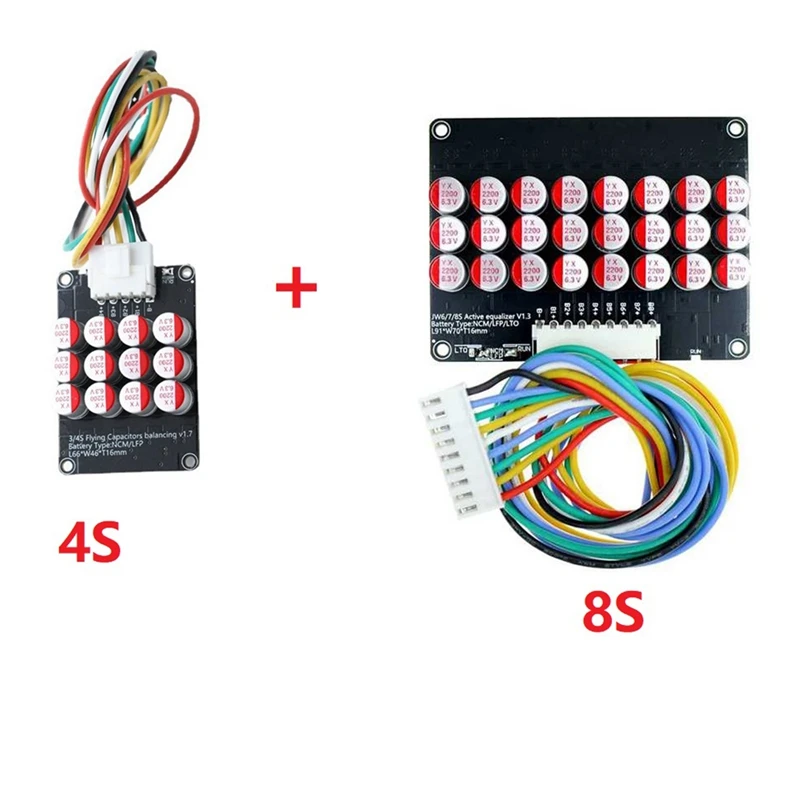 

4S+8S 5A Active BMS Board Lithium Li-Ion Lifepo4 Battery Equalizer Energy Transfer Capacitor (2Pcs)