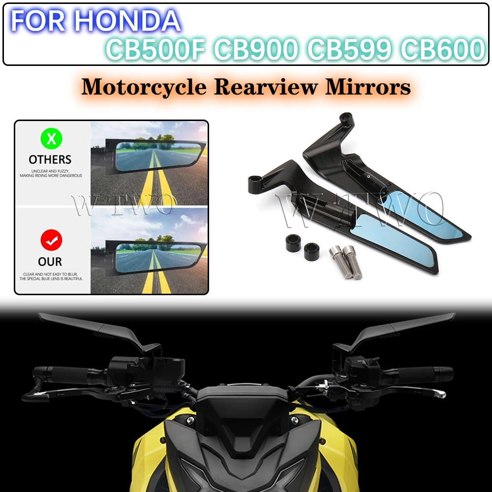 

For HONDA CB500F CB900 CB599 CB600 Motorcycle accessories fixed Wind Wing Adjustable Rotating Rearview Mirrors