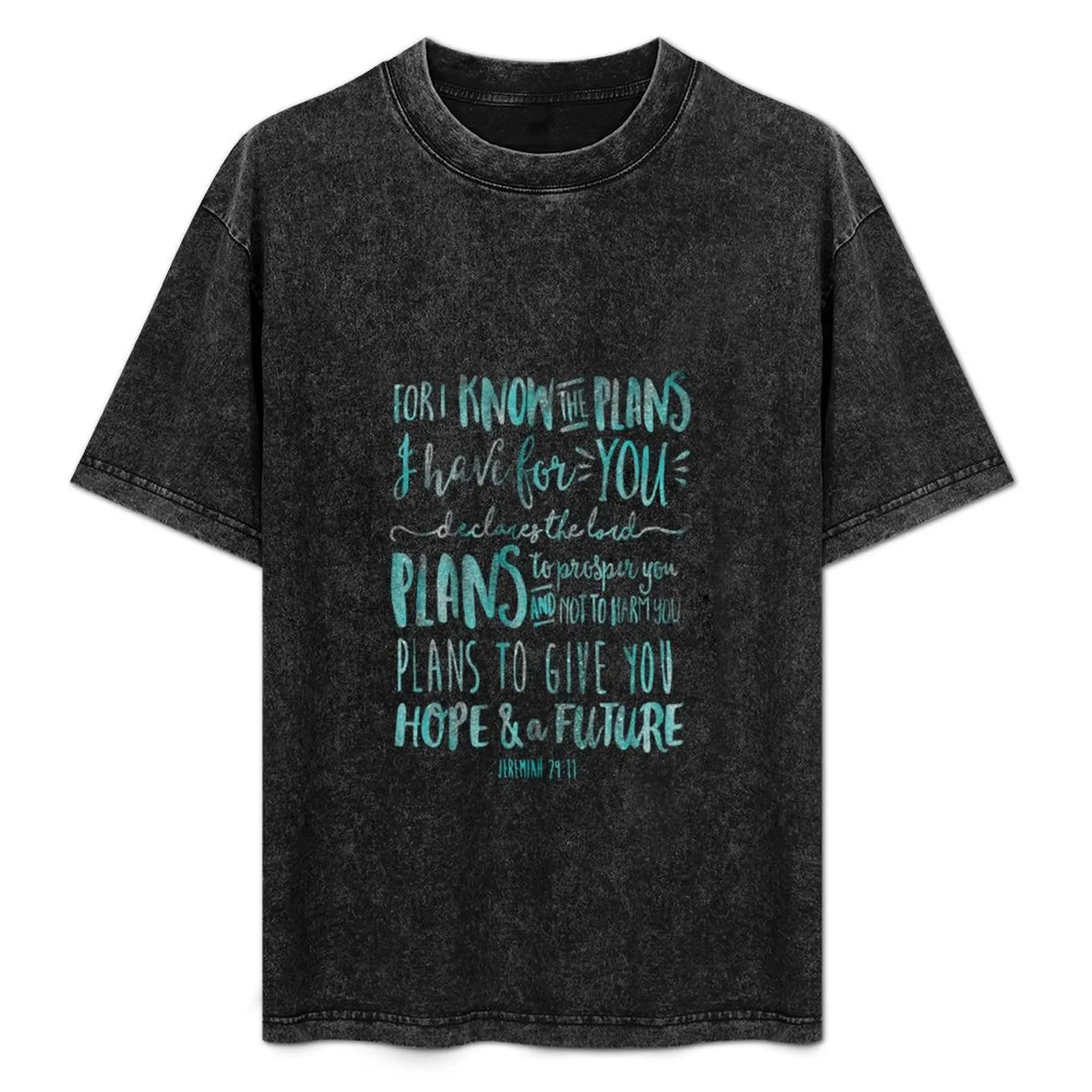 

Jeremiah 29:11 T-Shirt Daily Wear Plain Short Sleeve Shirt
