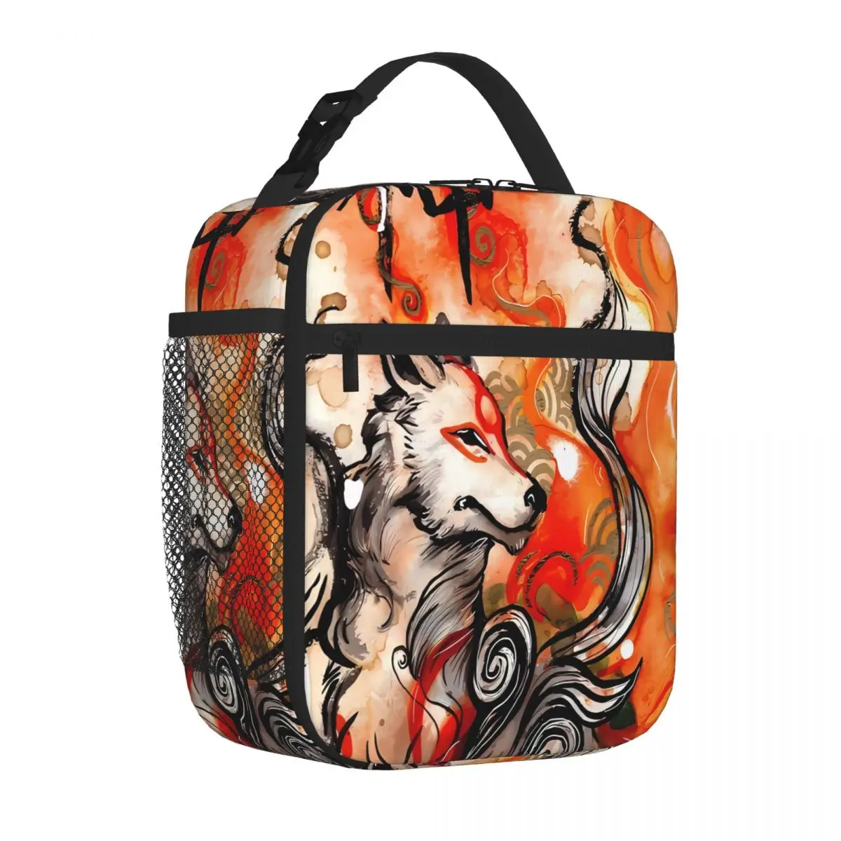 Bestselling Okami Amaterasu Plain Design Picnic Lunch Bag Office Picnic Break Food Tote Bag