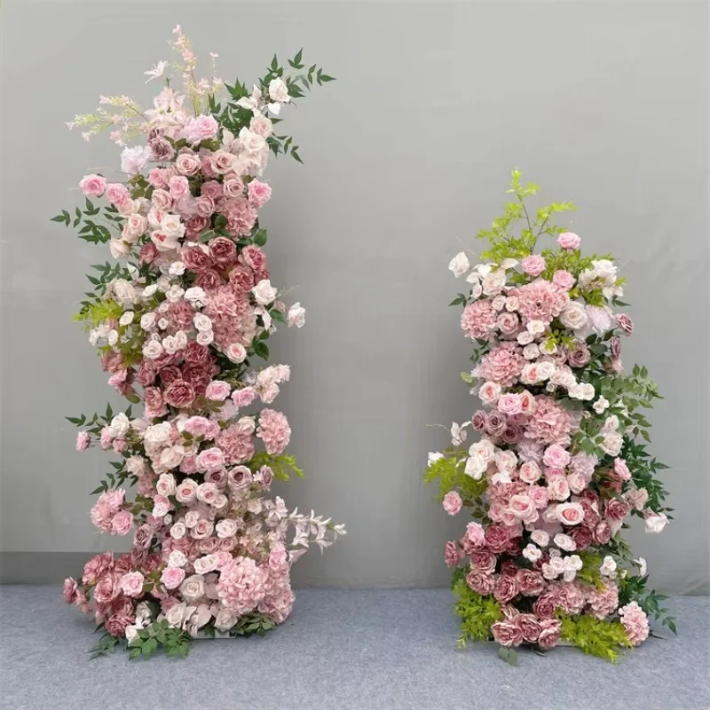 

Свадебная розовая арка, цветы, декор для фона, шелковый цветок, арка, украшение, свадебная композиция, искусственные цветы, декор арки