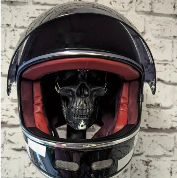 NEW Creative Home Decoration Skull Sculpture Craft Helmet Storage Rack Halloween Unique Gift