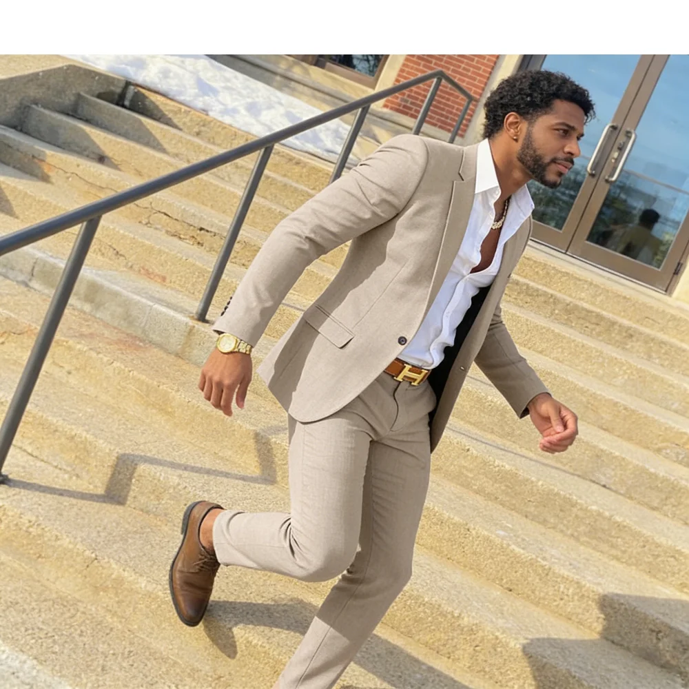 

Мужской деловой костюм-тройка (пиджак, жилет, брюки) с гравировкой, приталенный, для свадьбы и бизнеса, летний комплект