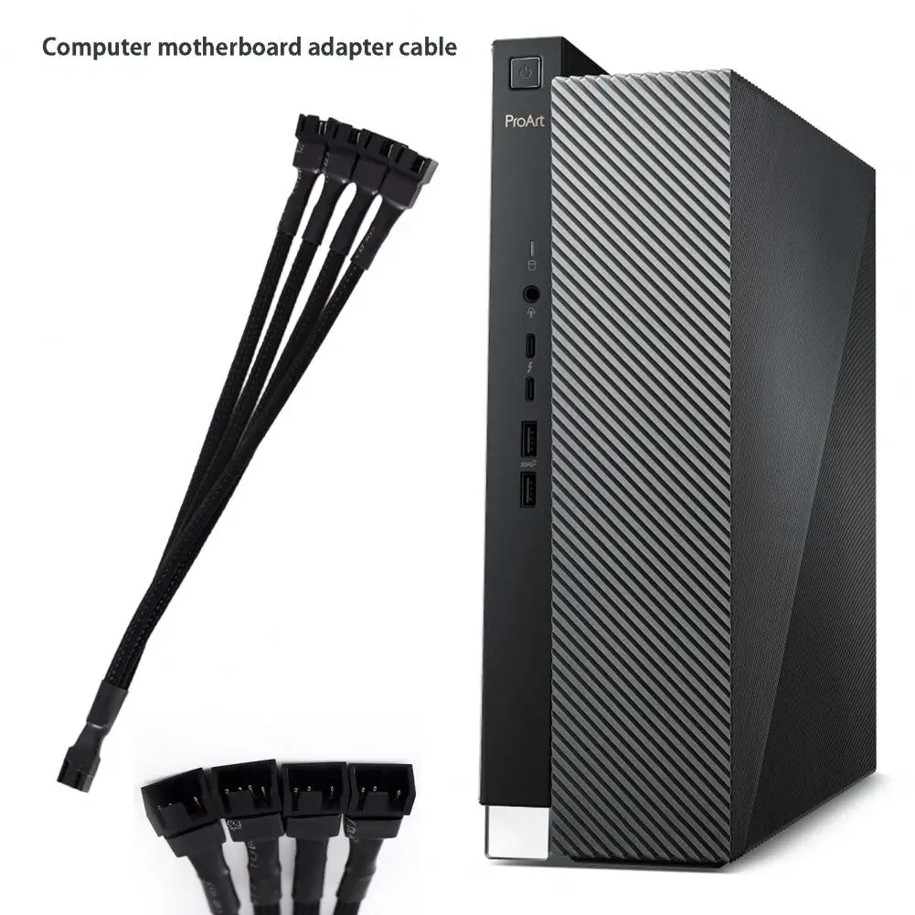 Pwm 선풍기 익스텐션 케이블 컴퓨터 액세서리, Pwm 선풍기 스플리터 케이블, 마더보드 CPU 쿨러 선풍기 1 ~ 4, 효율적