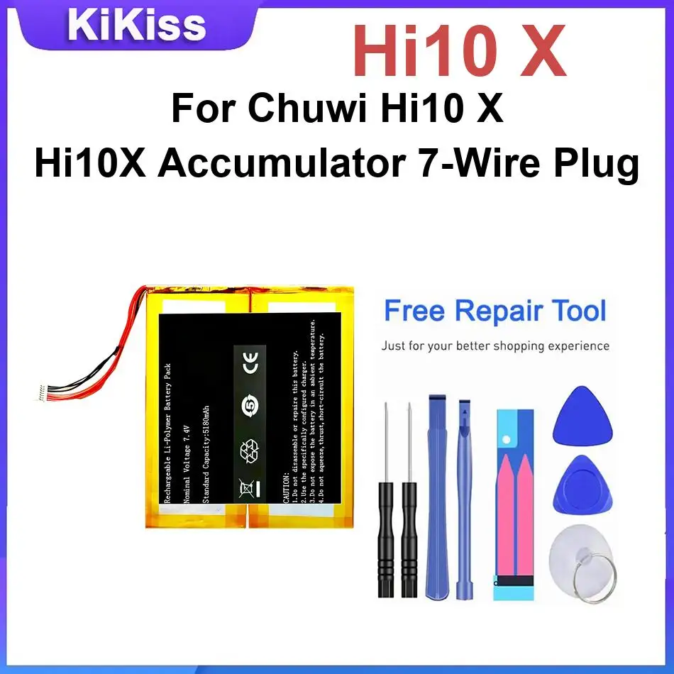 

Высокопроизводительные аккумуляторы Hi10 X для планшетных ПК Chuwi Hi10 X Hi10X, аккумулятор с 7-контактным разъемом + инструменты