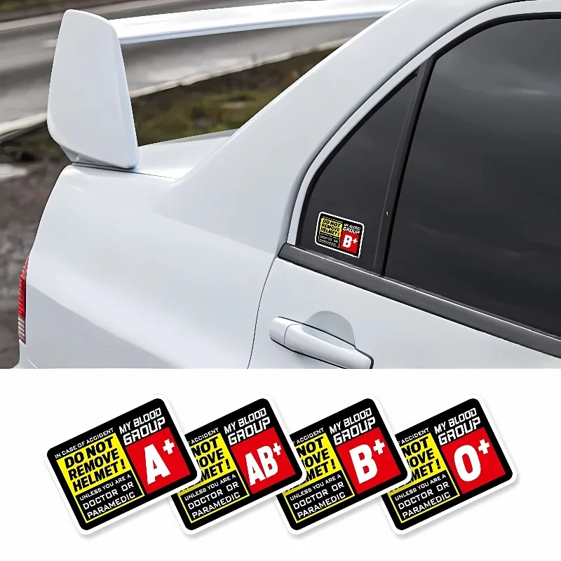 Typ krwi kierowca samochodu wyścigowego dekoracja kasku przednia owiewka motocykla naklejki dla Kawasaki Yamaha Suzuki BMW Harley KTM Vespa