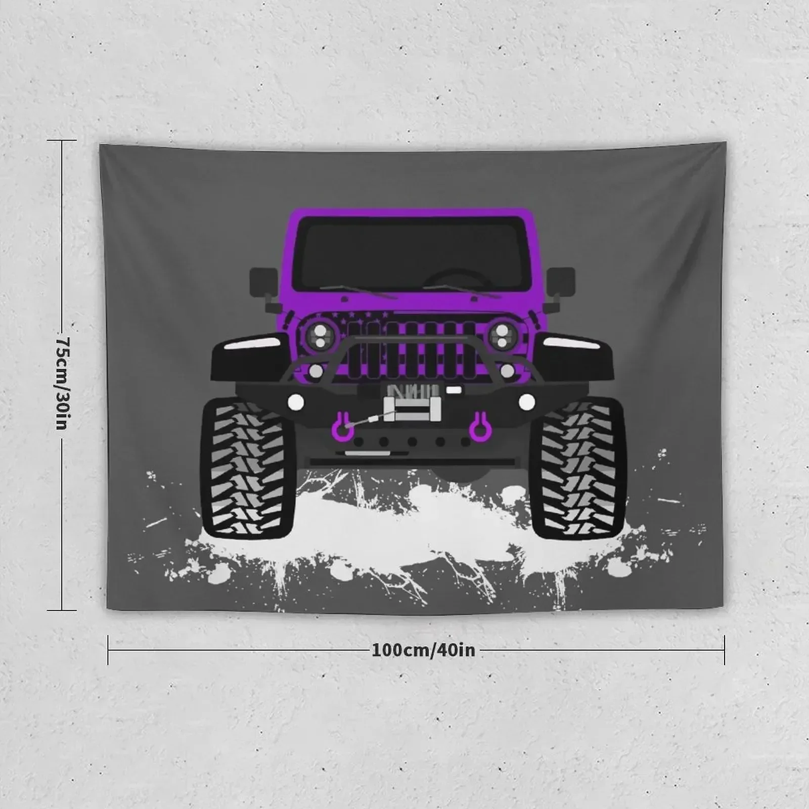 [JEEP] US FLAG 'Purple' Tapestry Carpet Wall Decorative Wall Mural Tapestry