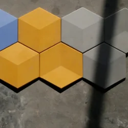Hexagonal geometric wall tiles silicone molds Concrete TV background concrete brick molds