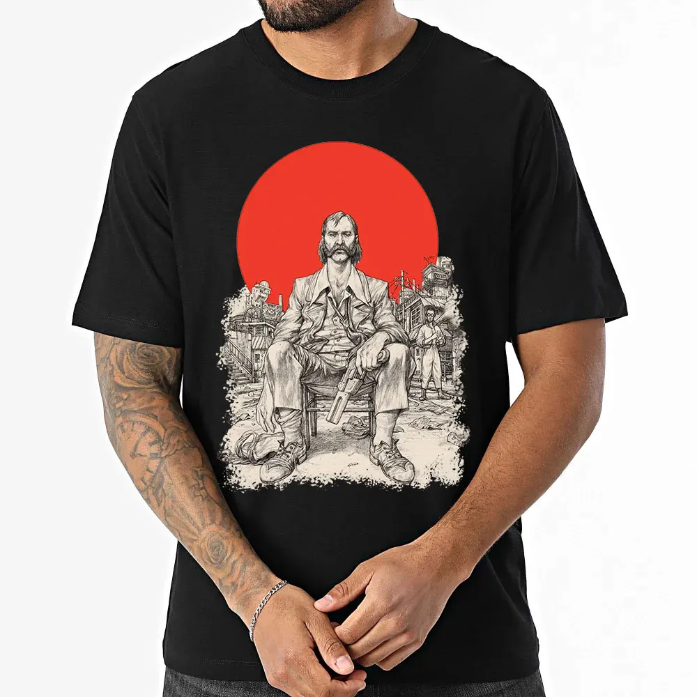 

Disco Elysium-Harry Sitting t shirt Men's gift Tee Gaming Disco Gameplay Cool present Videogame Sweatshirt All size Tops S-6XL