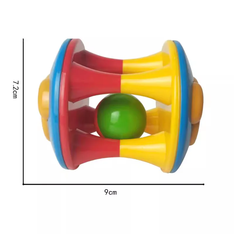 Cute Fun Baby Toys Cartoon Animal Ball Double-headed Bear Bells  Mobile   Rattle Infant Develop Intelligence Children Toy Gift