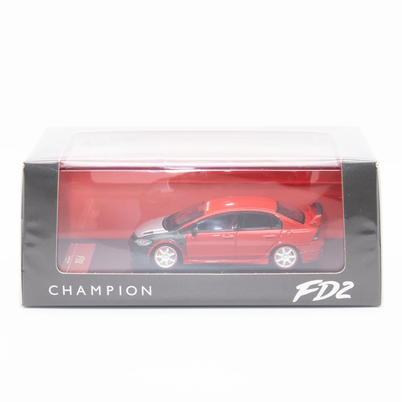 Champion Diecast Model Car, Civic Type R FD2 Mugen RR Red Chase Edition, 1:64