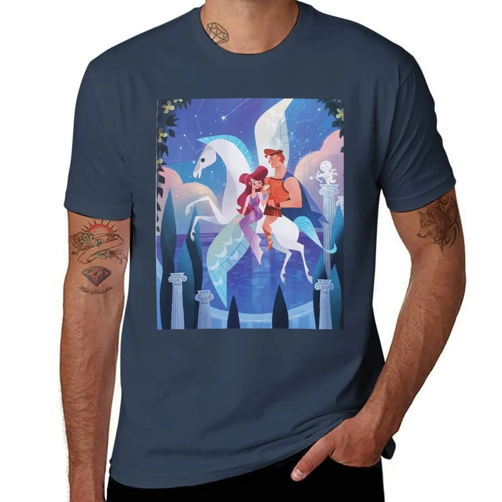 

Hercules, Meg & Pegasus T-Shirt t shirt man luxury t shirt for man T-Shirt