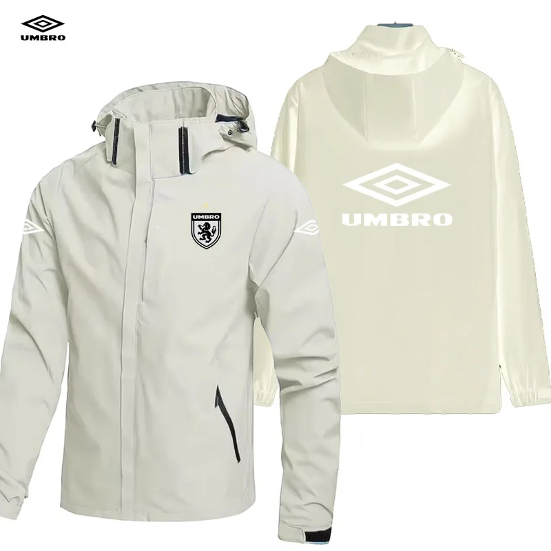 2026UMBRO Logo Racing Men's Printed Outdoor Zipper Removable